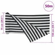 Засенчваща мрежа антрацит и бяло 1,5x50 м HDPE 195 г/м²