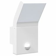 Външни LED стенни лампи със сензори, 2 бр, бял, лят алуминий