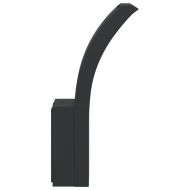 Външни LED стенни лампи, 2 бр, черен, лят алуминий