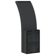 Външни LED стенни лампи, 2 бр, черен, лят алуминий