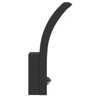 Външни LED стенни лампи със сензори, 2 бр, черен, лят алуминий