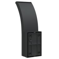 Външни LED стенни лампи със сензори, 2 бр, черен, лят алуминий