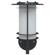 Външни стенни осветителни тела 2 бр черни неръждаема стомана