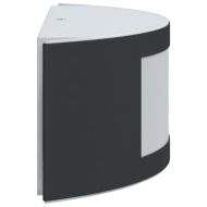 Външни стенни осветителни тела 2 бр черни неръждаема стомана