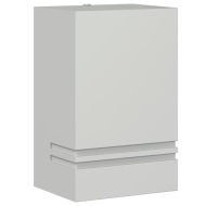 Външно стенно осветително тяло, сребрист, неръждаема стомана