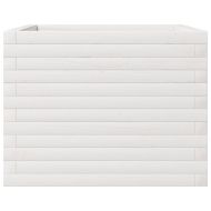 Градински сандък, бял, 60x60x45,5 см, масивна борова дървесина
