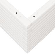 Градински сандък, бял, 60x60x45,5 см, масивна борова дървесина