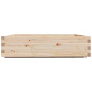 Градинска кашпа 100x100x26,5 см масивна борова дървесина