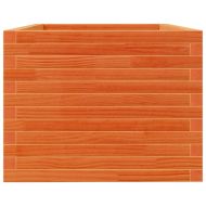 Градинска кашпа, восъчнокафява, 90x60x45,5см борово дърво масив