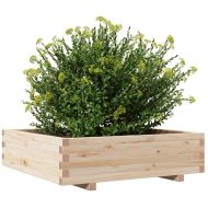 Градинска кашпа 90x90x26,5 см масивна борова дървесина