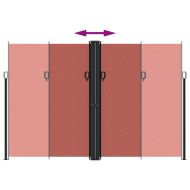 Прибираща се странична тента, теракота, 220x1200 см