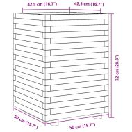 Градинска кашпа 50x50x72 см импрегниран бор