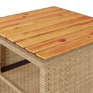 Бистро комплект с възглавници 3 части бежов полиратан