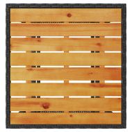 Бистро комплект с възглавници 3 части черен полиратан