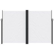 Прибираща се странична тента, бяла, 220x1200 см