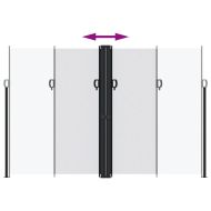 Прибираща се странична тента, бяла, 220x1200 см