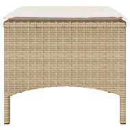 2-местен градински диван с маса и табуретки бежов полиратан