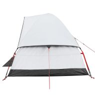 Куполна къмпинг палатка 2 души бял затъмняващ плат водоустойчив