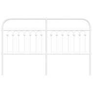 Метална резервна табла за легло, бяла, 150 см