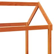 Дневно легло с покрив, восъчнокафяв, 80x200 см, бор масив