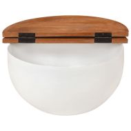 Маса за кафе, бяла, 50x27 см, регенерирано дърво масив