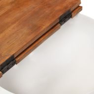 Маса за кафе, бяла, 50x27 см, регенерирано дърво масив