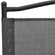 Сгъваеми градински столове 8 бр меланж сив стомана и текстилен