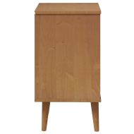 Нощно шкафче MOLDE, кафяво, 40x35x65 см, борово дърво масив