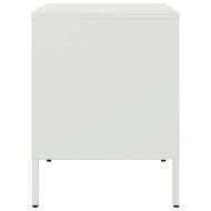 Нощни шкафчета 2 бр бял 36x39x50,5 см стомана