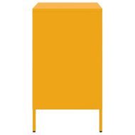 Нощни шкафчета, 2 бр, горчица жълто, 36x39x68 см, стомана