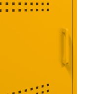 Нощни шкафчета, 2 бр, горчица жълто, 36x39x68 см, стомана