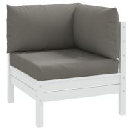 Палетни възглавници, 3 бр, меланж тъмносиви, плат