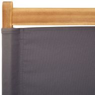 Сгъваеми градински столове, 6 бр, антрацит, плат и дърво масив