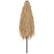 Градински чадър със стоманен прът, кафяв 288x288x225 см