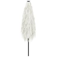 Градински чадър със стоманен прът, бял, 300x200x250 см