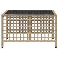 Ъглов градински диван с възглавници 3части бежов микс полиратан