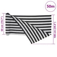 Засенчваща мрежа антрацит и бяло 1x50 м HDPE 75 г/м²