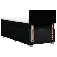 Боксспринг легло с матрак, черна, 90x190 см, плат