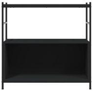 Етажерка черна 80x30x78,5 см инженерно дърво и желязо