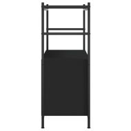 Етажерка черна 80x30x78,5 см инженерно дърво и желязо