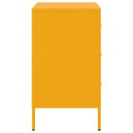 Нощни шкафчета, 2 бр, горчица жълто, 36x39x68 см, стомана