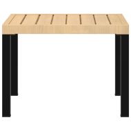 Външна кафе маса черна 55x55x39,5 см прахово боядисана стомана