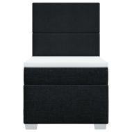 Боксспринг легло с матрак, черна, 90x190 см, плат