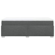 Боксспринг легло с матрак, тъмносиво, 100x200 см, плат