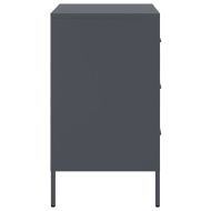 Нощно шкафче, антрацит, 36x39x68 см, стомана