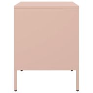 Нощно шкафче, розово, 36x39x50,5 см, стомана
