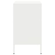 Нощни шкафчета, 2 бр, бели, 36x39x68 см, стомана