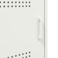 Нощни шкафчета, 2 бр, бели, 36x39x68 см, стомана