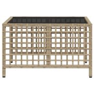 Ъглов градински комплект с възглавници 3 части бежов полиратан