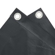 Параван за тераса, антрацит, 600x75 см, PVC